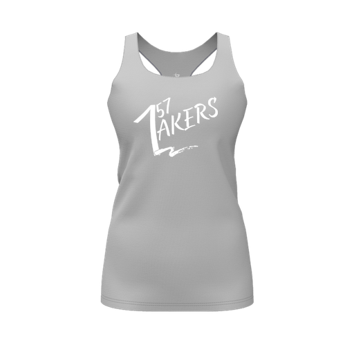 [FT0TRBGY-FYS-LOGO1] Decker Racerback Tank Top (Female Youth S, Gray, Logo 1)