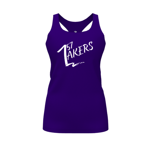[FT0TRBPP-FYS-LOGO1] Decker Racerback Tank Top (Female Youth S, Purple, Logo 1)