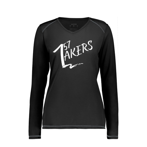 [6847.080.XS-LOGO1] Women's SoftTouch Long Sleeve (Female Adult XS, Black)