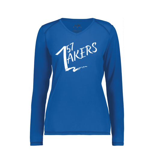 [6847.060.XS-LOGO1] Women's SoftTouch Long Sleeve (Female Adult XS, Royal)