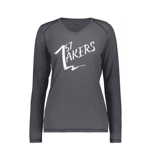 [6847.98D.XS-LOGO1] Women's SoftTouch Long Sleeve (Female Adult XS, Gray)