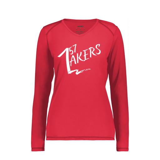 [6847.083.XS-LOGO1] Women's SoftTouch Long Sleeve (Female Adult XS, Red)