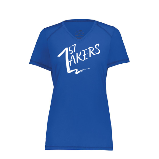 [6844.060.XS-LOGO1] Women's SoftTouch Short Sleeve (Female Adult XS, Royal)