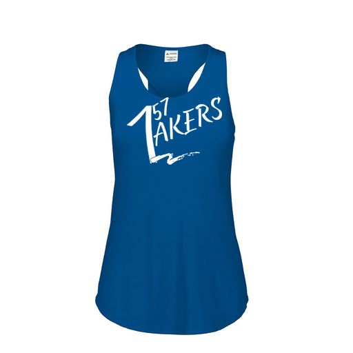 [3078.U55.S-LOGO1] Ladies Tri Blend Tank Top (Female Adult S, Royal)