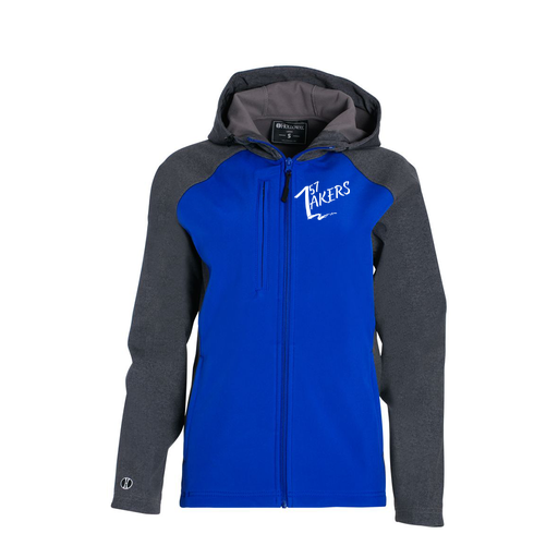 [229357.H02.XS-LOGO1] Soft Shell Full Zip Jacket - Womens (Female Adult XS, Royal)