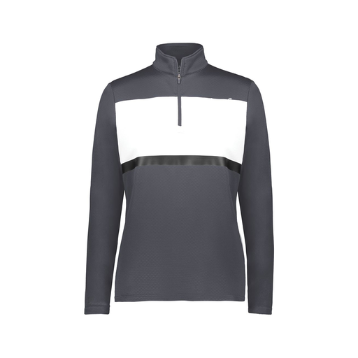 [222791.F52.XS-LOGO1] Ladies Bold 1/4 Zip Pullover (Female Adult XS, Gray)