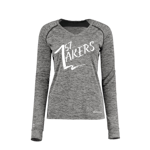 [222770.K94.XS-LOGO1] Ladies Electric Long Sleeve Shirt (Female Adult XS, Black)