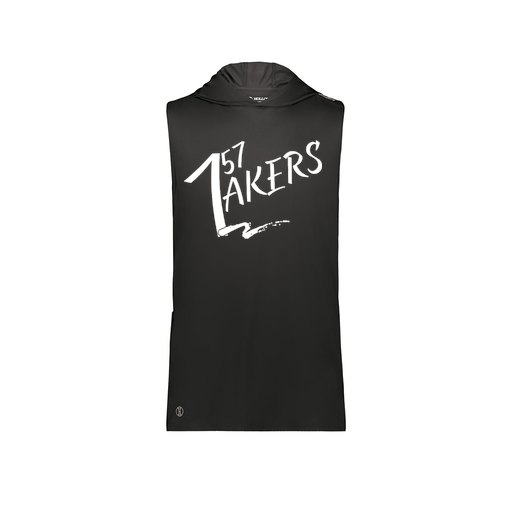 [222590.080.XS-LOGO1] Men's CoolDry Sleeveless Hoodie (Adult XS, Black)