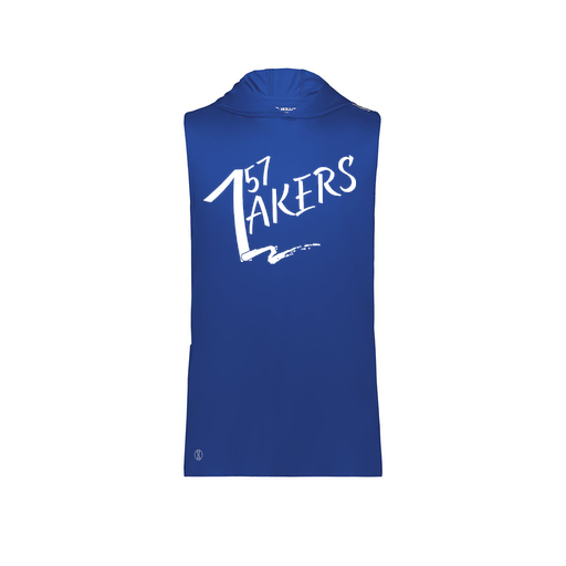 [222590.060.XS-LOGO1] Men's CoolDry Sleeveless Hoodie (Adult XS, Royal)