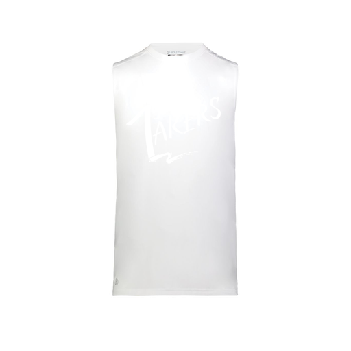 [222593.005.S-LOGO1] Men's CoolDry TankTop (Adult S, White)