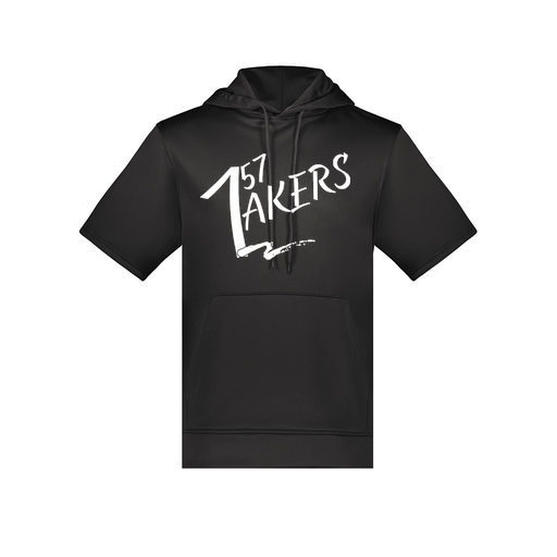 [6871.080.S-LOGO1] Men's Dri Fit Short Sleeve Hoodie (Adult S, Black)