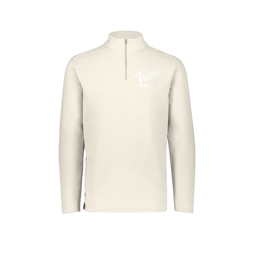 [6863.53T.XS-LOGO1] Men's MicroFleece 1/4 Zip Pullover (Adult XS, White)