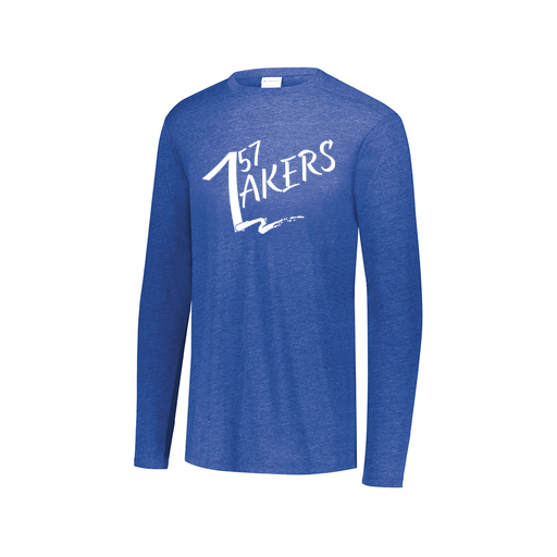 [FTLCUBRY-AXS-LOGO1] Decker Men's Tri-Blend T-Shirt - Long Sleeve (Adult XS, Royal)