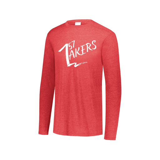 [FTLCUBRD-AXS-LOGO1] Decker Men's Tri-Blend T-Shirt - Long Sleeve (Adult XS, Red)