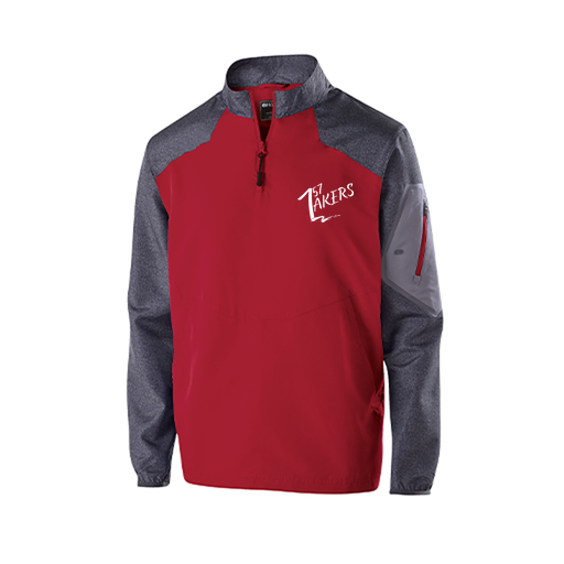 [229155.H01.XS-LOGO1] Men's Raider LS Pullover (Adult XS, Red)