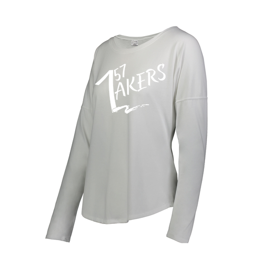 [3077.005.S-LOGO1] Ladies LS Ultra-blend T-Shirt (Female Adult S, White)