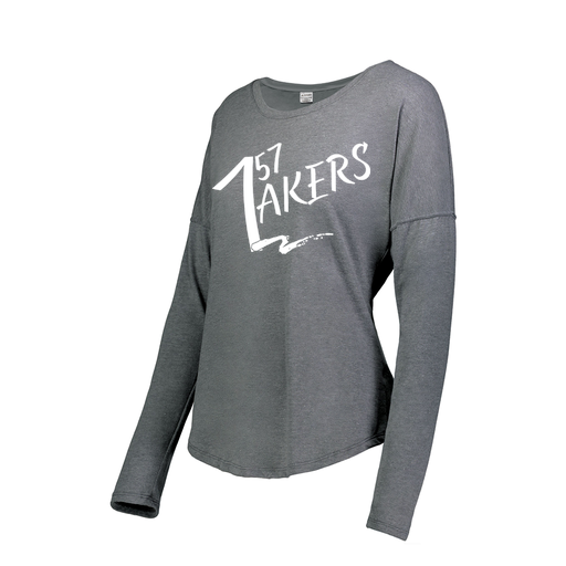 [FTLCUBGY-FAS-LOGO1] Decker Women's Tri-Blend T-Shirt - Long Sleeve (Female Adult S, Gray)