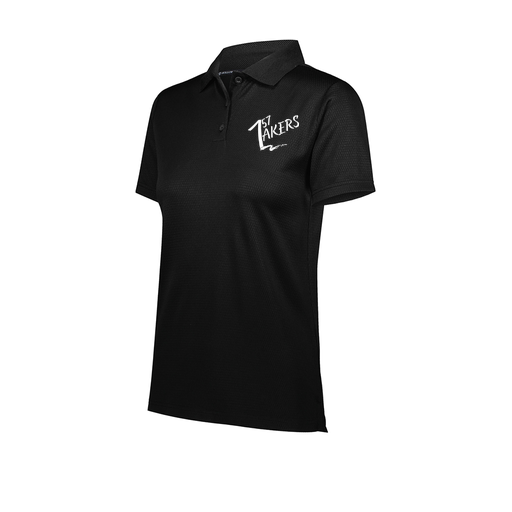 [222768.080.XS-LOGO1] Ladies Prism Polo (Female Adult XS, Black)