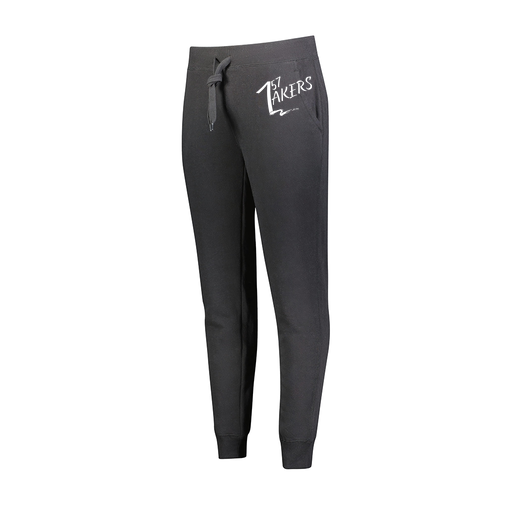 [229748.080.XS-LOGO1] Ladies 60/40 Fleece Jogger (Female Adult XS, Black)