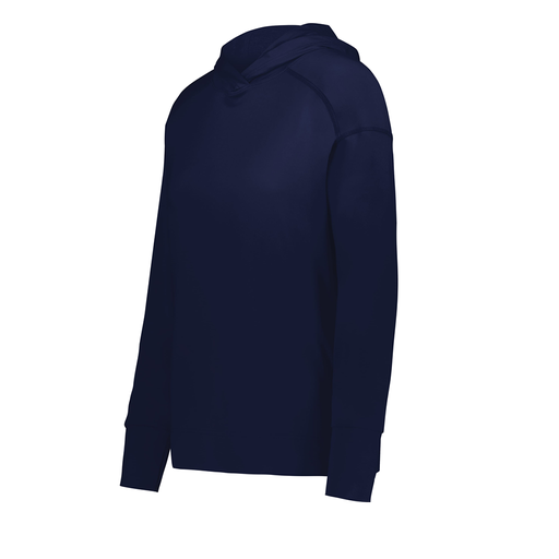 [222798-NVY-FAXS-LOGO4] Ladies Ventura Thin Knit Hoodie (Female Adult XS, Navy)